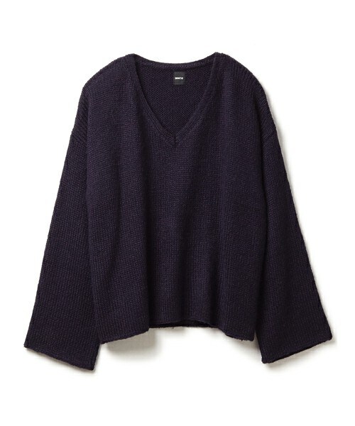 DRWCYS(ドロシーズ)の「モヘア混ルーズVネックニット(ニット/セーター・レディース・イエロー/アイボリー/ネイビー/パープル・M)」の3枚目の写真