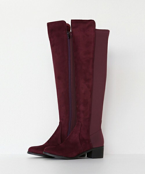 DHOLIC（ディーホリック）の「2TYPEアンバランスサイハイブーツ（ブーツ・レディース・ブラックA/ブラックB/ワイン・230/235/240/245/250）」の3枚目の写真