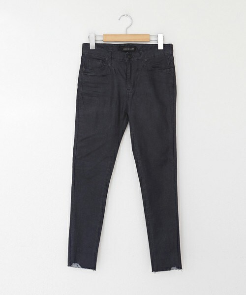 DHOLIC（ディーホリック）の「カットオフデニムスキニーパンツ（デニムパンツ・レディース・ブラック/ディープブルーデニム・S/M/L）」の2枚目の写真