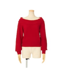 F i.n.t | くるみ釦使いオフショルダーニットプルオーバー/F&A(ニット/セーター)