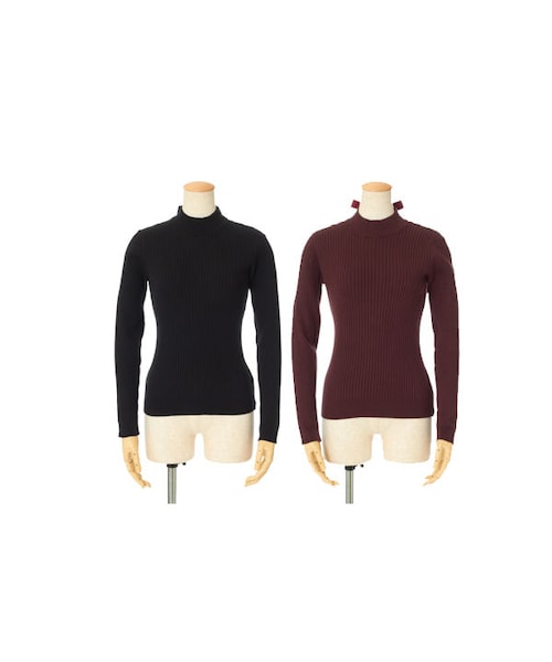 F i.n.t（フィント）の「バックリボンリブニットプルオーバー/F&A（ニット/セーター・レディース・その他）」の2枚目の写真