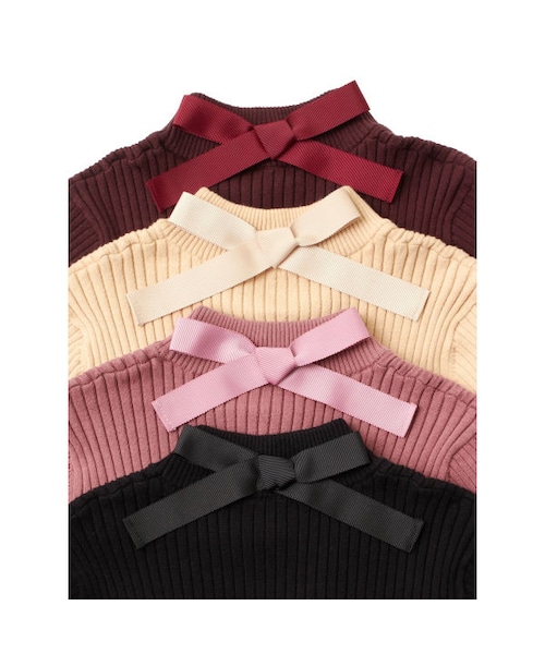 F i.n.t（フィント）の「バックリボンリブニットプルオーバー/F&A（ニット/セーター・レディース・その他）」の3枚目の写真