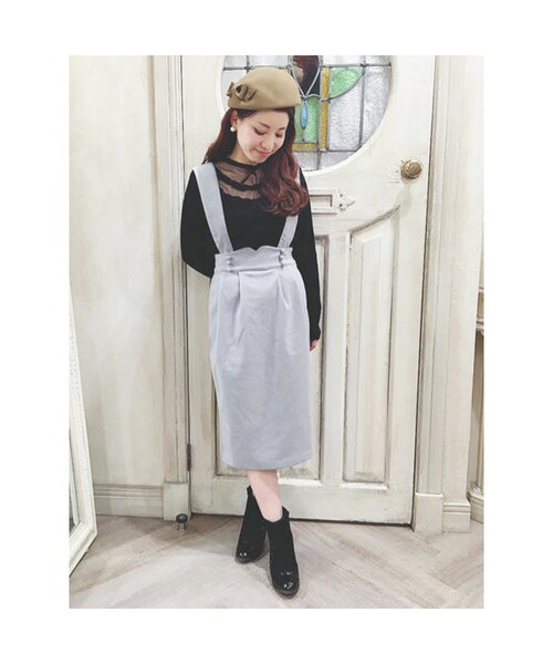 an another angelus（アンアナザーアンジェラス）の「サス付きタックタイトスカート/an another angelus（スカート・レディース・その他）」の4枚目の写真