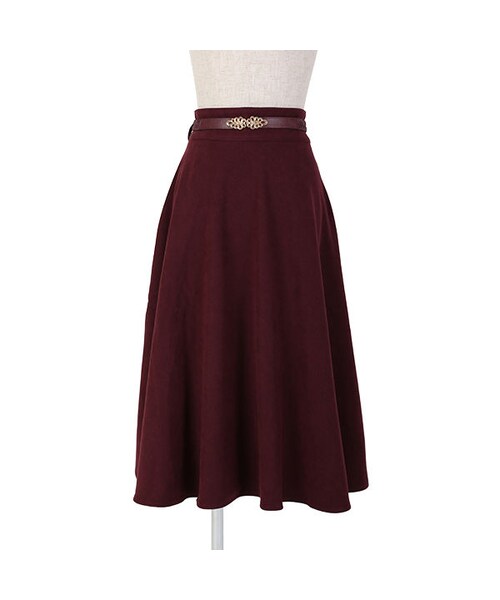 an another angelus（アンアナザーアンジェラス）の「アンティークベルト付きパウダリーフレアースカート/an another angelus（スカート・レディース・その他）」の3枚目の写真