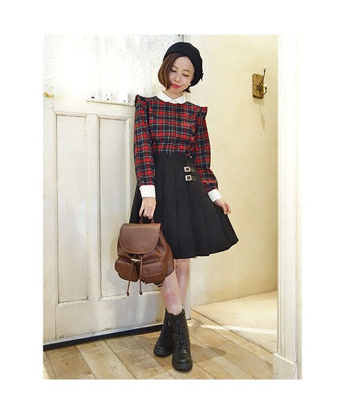 F i.n.t（フィント）の「ショルダーフリルチェックシャツ/F i.n.t（シャツ/ブラウス・レディース・その他）」の2枚目の写真