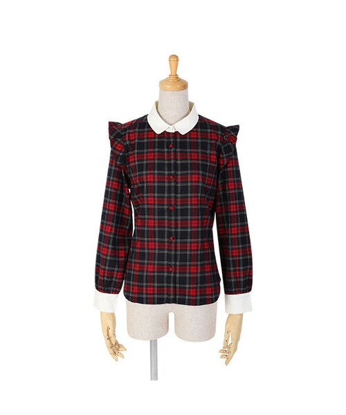 F i.n.t（フィント）の「ショルダーフリルチェックシャツ/F i.n.t（シャツ/ブラウス・レディース・その他）」の3枚目の写真