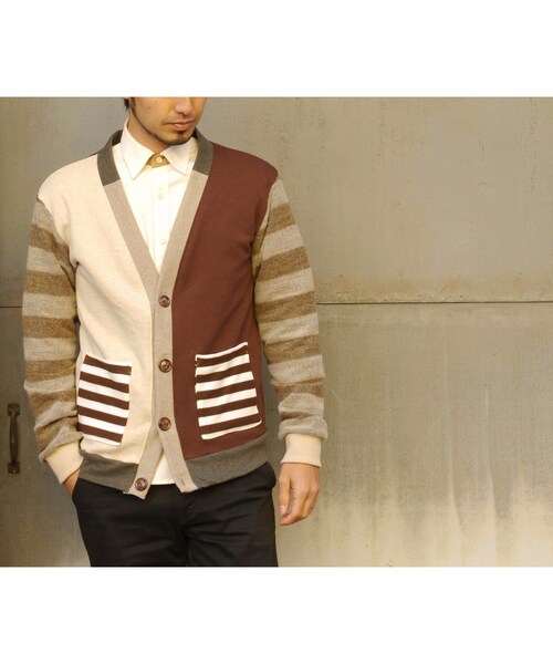 NIRAME.CO（ニラメッコ）の「囲炉裏カーディガン　ブラウン。（カーディガン/ボレロ・メンズ・その他）」の4枚目の写真