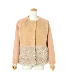 flower | bloc fur blouson～ブロックファーブルゾン(ブルゾン)