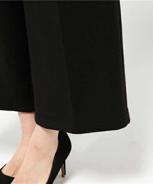 actuel（アクチュエル）の「カットボンディングワイドパンツ（スラックス・レディース・ブラック/ベージュ・FREE）」の9枚目の写真