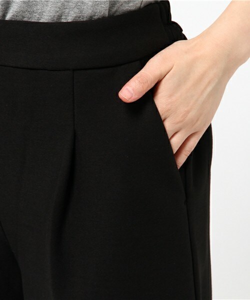 actuel（アクチュエル）の「カットボンディングワイドパンツ（スラックス・レディース・ブラック/ベージュ・FREE）」の8枚目の写真
