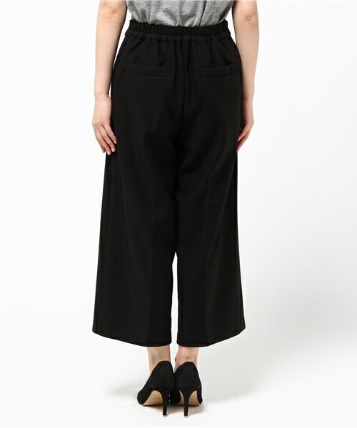 actuel（アクチュエル）の「カットボンディングワイドパンツ（スラックス・レディース・ブラック/ベージュ・FREE）」の5枚目の写真