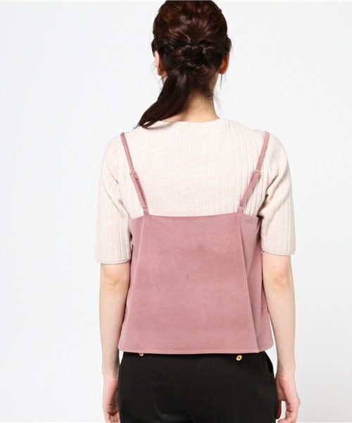 archives（アルシーヴ）の「ベロアシンプルキャミ（Tシャツ/カットソー・レディース・ブラック/ブルー/ピンク・MEDIUM）」の6枚目の写真