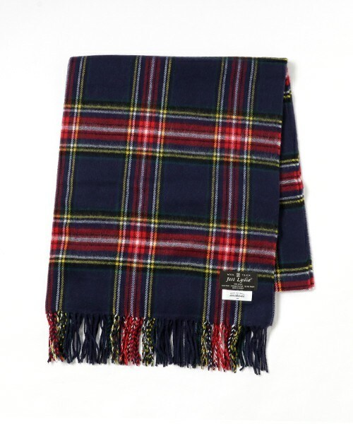 archives（アルシーヴ）の「チェックストール（マフラー・レディース・ベージュ/ネイビー/ダークブルー/ピンク・MEDIUM）」の3枚目の写真