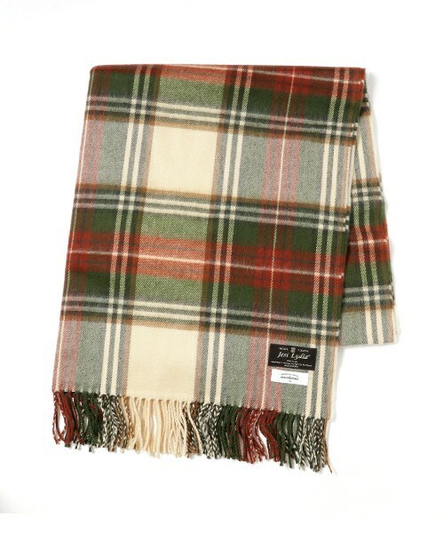 archives（アルシーヴ）の「チェックストール（マフラー・レディース・ベージュ/ネイビー/ダークブルー/ピンク・MEDIUM）」の2枚目の写真