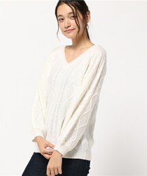 archives | ケーブルVネックプルオーバー(ニット/セーター)