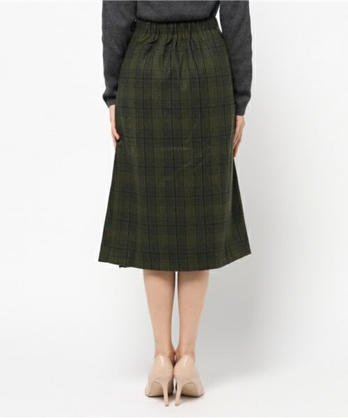 archives（アルシーヴ）の「チェックラップスカート（スカート・レディース・グレー/カーキ/ネイビー・MEDIUM）」の6枚目の写真