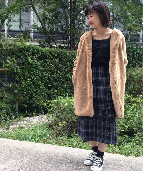 archives（アルシーヴ）の「チェックラップスカート（スカート・レディース・グレー/カーキ/ネイビー・MEDIUM）」の12枚目の写真