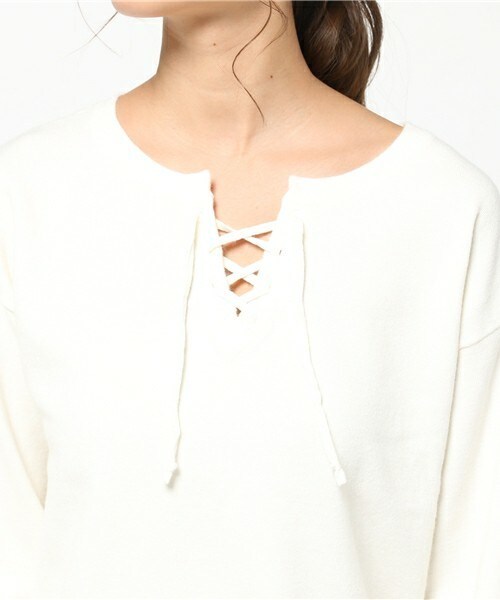 archives（アルシーヴ）の「ニット胸スピンドルプルオーバー（ニット/セーター・レディース・オフホワイト/ブラック/ブラウン・MEDIUM）」の7枚目の写真