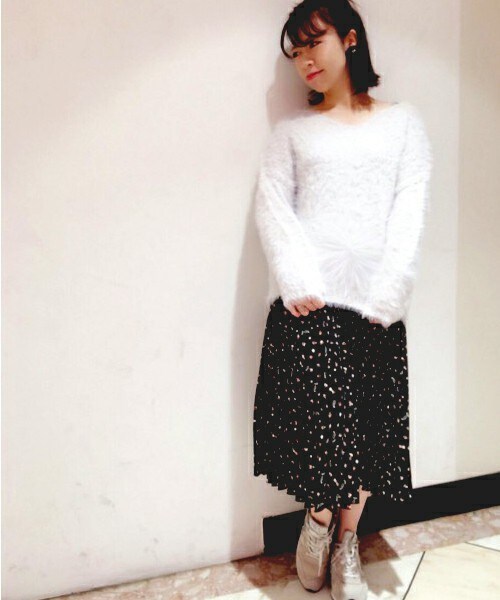 archives（アルシーヴ）の「花柄プリーツスカート（スカート・レディース・オフホワイト/ブラック/ネイビー・MEDIUM）」の16枚目の写真