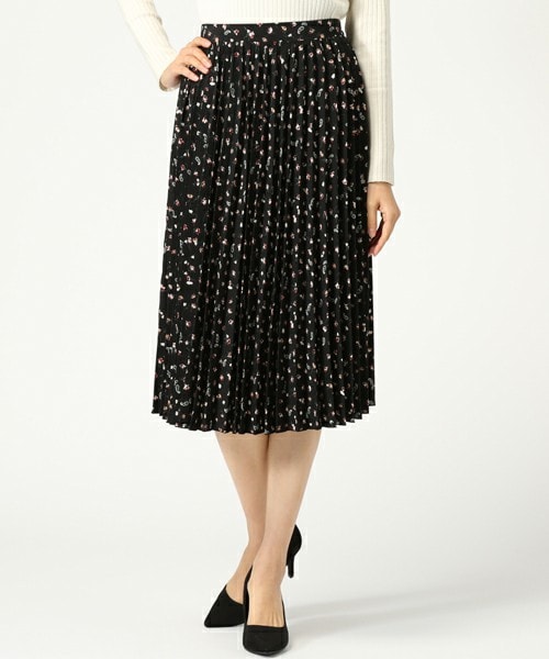 archives（アルシーヴ）の「花柄プリーツスカート（スカート・レディース・オフホワイト/ブラック/ネイビー・MEDIUM）」の13枚目の写真