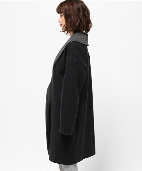 archives（アルシーヴ）の「ミスティックリバーショールコート（チェスターコート・レディース・ネイビー/キャメル・MEDIUM）」の4枚目の写真