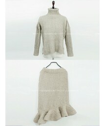 INSTYLEFIT | タートルネック×フレア裾ワンピース(ワンピース)