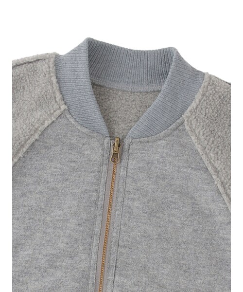 w closet（ダブルクローゼット）の「ウール×ボアリバーシブルブルゾン（ジャケット/アウター・レディース・ベージュ/グレー/ブラック・FREE）」の8枚目の写真