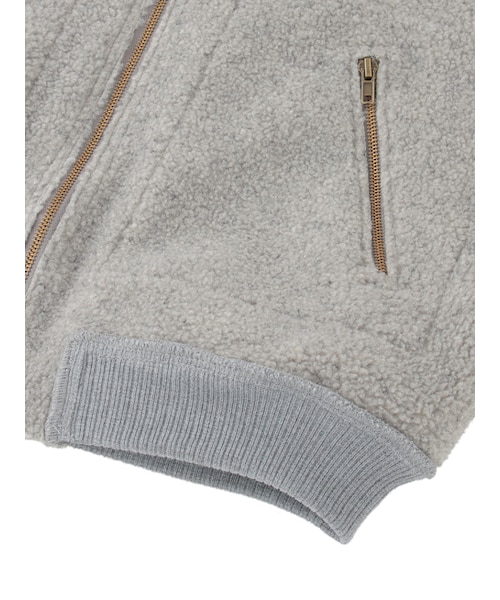 w closet（ダブルクローゼット）の「ウール×ボアリバーシブルブルゾン（ジャケット/アウター・レディース・ベージュ/グレー/ブラック・FREE）」の14枚目の写真