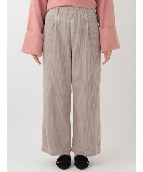 w closet(ダブルクローゼット)の「コーデュロイタック入りパンツ(パンツ・レディース・Lグレー/Sピンク/Dオレンジ・FREE)」の4枚目の写真