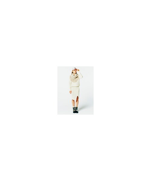 E hyphen world gallery(イーハイフンワールドギャラリー)の「●ケーブルプルオーバー(トップス・オフホワイト/杢グレー/ブラック/ピンク/ボルドー/マスタード・F)」の9枚目の写真