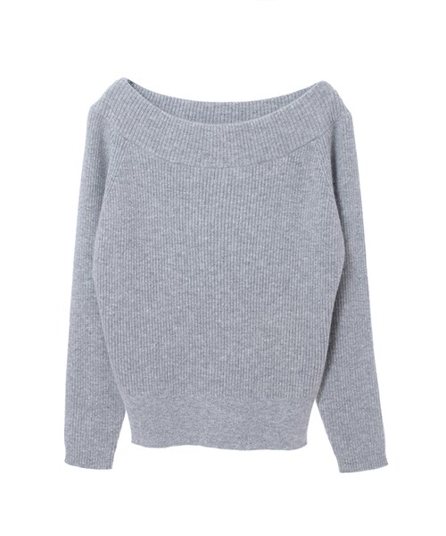 31 Sons de mode（トランテアン　ソン　ドゥ　モード）の「≪新作≫アンゴラ混オフショルダーニット《予約アイテム》（トップス・レディース・ブルー/レッド/ライトグレー/オフホワイト・36）」の3枚目の写真