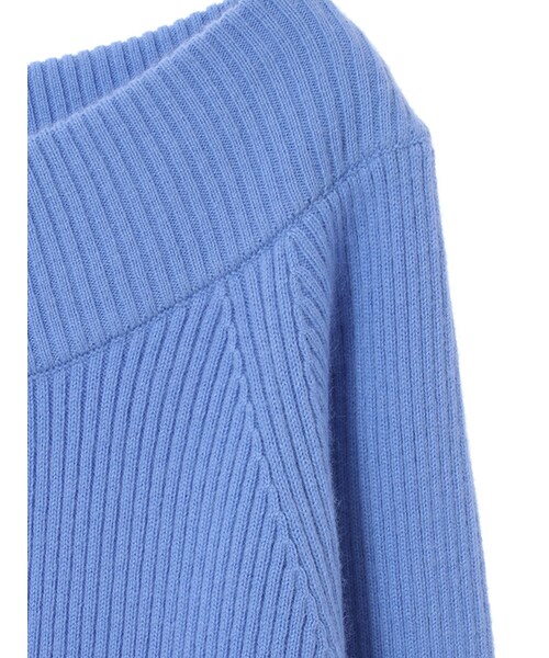 31 Sons de mode（トランテアン　ソン　ドゥ　モード）の「≪新作≫アンゴラ混オフショルダーニット《予約アイテム》（トップス・レディース・ブルー/レッド/ライトグレー/オフホワイト・36）」の7枚目の写真