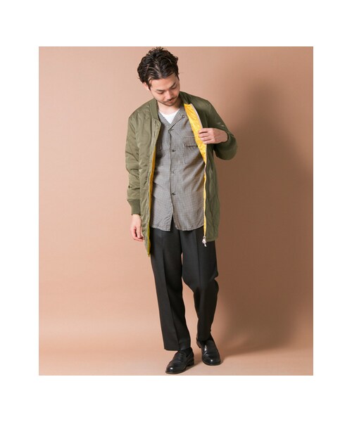 URBAN RESEARCH(アーバンリサーチ)の「DK made×URBAN RESEARCH iD キルティングミリタリーコート(ジャケット/アウター・メンズ・KHAKI/BLACK・M/L)」の4枚目の写真
