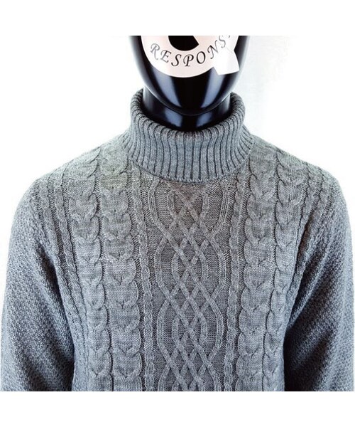 CALL&RESPONSE（コールアンドレスポンス）の「ケーブルタートルネックニット  /  ＣＡＬＬ＆ＲＥＳＰＯＮＳＥ　　/  162-1441-02（ニット/セーター・メンズ・その他）」の5枚目の写真