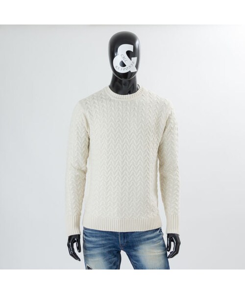 CALL&RESPONSE(コールアンドレスポンス)の「ジグザグ編みクルーネックニット/CALL&RESPONSE / 162-1441-04(ニット/セーター・メンズ・その他)」の3枚目の写真