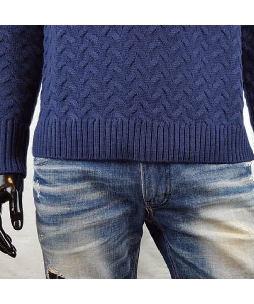 CALL&RESPONSE(コールアンドレスポンス)の「ジグザグ編みクルーネックニット/CALL&RESPONSE / 162-1441-04(ニット/セーター・メンズ・その他)」の9枚目の写真