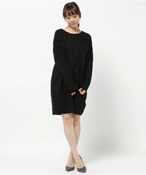 actuel（アクチュエル）の「圧縮JQコクーンワンピース（ワンピース・レディース・ブラック/グレー/ピンクベージュ・FREE）」の7枚目の写真