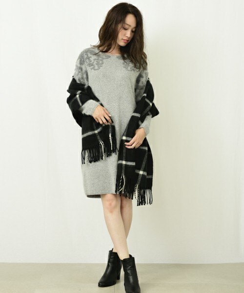 actuel（アクチュエル）の「圧縮JQコクーンワンピース（ワンピース・レディース・ブラック/グレー/ピンクベージュ・FREE）」の3枚目の写真