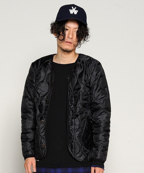 VIRGOwearworks（ヴァルゴウェアワークス）の「MILITARY INSIDE JKT キルティングジャケット（ジャケット/アウター・メンズ・OLIVE/BLACK・2/3/4）」の5枚目の写真