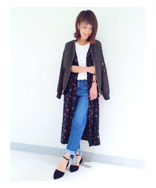 PAGEBOY（ページボーイ）の「【non-no12月号】岸本セシル着用・リバーシブルMA-1（ジャケット/アウター・レディース・ブラック/カーキ）」の15枚目の写真