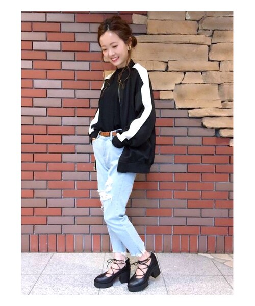 PAGEBOY（ページボーイ）の「【non-no12月号】岸本セシル着用・リバーシブルMA-1（ジャケット/アウター・レディース・ブラック/カーキ）」の18枚目の写真