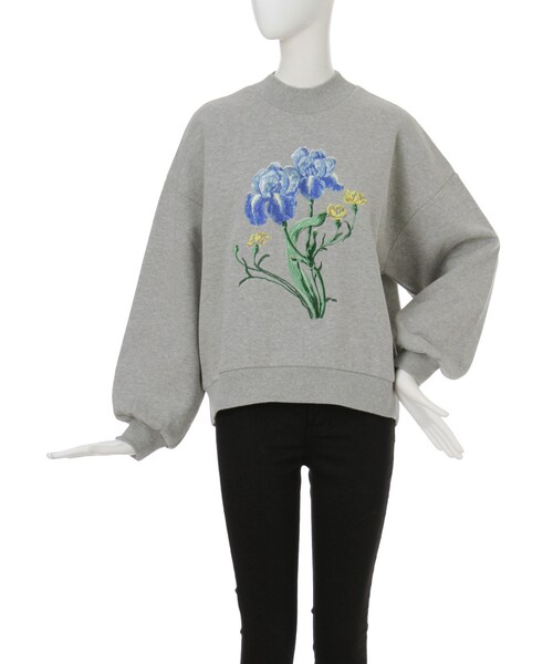 MURUA（ムルーア）の「フラワースウェットプルオーバー（トップス・レディース・ホワイト/グレー/ブラック・F）」の3枚目の写真