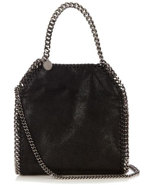 STELLA McCARTNEY(ステラマッカートニー)の「STELLA MCCARTNEY Bella mini faux-suede cross-body bag(ハンドバッグ・レディース・Black・ONE SIZE)」の1枚目の写真