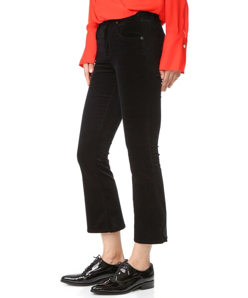 rag & bone（ラグアンドボーン）の「Rag & Bone/JEAN Velvet Cropped Flare Jeans（デニムパンツ・レディース・Black・23/24/25/26/27/28/29/30/31/32）」の2枚目の写真
