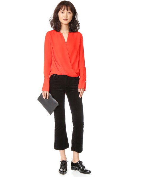 rag & bone（ラグアンドボーン）の「Rag & Bone/JEAN Velvet Cropped Flare Jeans（デニムパンツ・レディース・Black・23/24/25/26/27/28/29/30/31/32）」の5枚目の写真