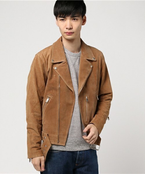 CASPER JOHN AIVER（キャスパージョンアイバー）の「CASPER JOHN AIVER  スウェードダブルライダース（ライダースジャケット・メンズ・ブラック/ベージュ・MEDIUM/LARGE）」の11枚目の写真