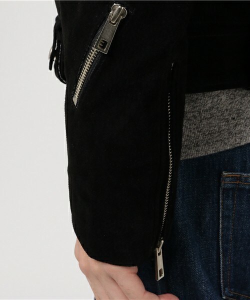 CASPER JOHN AIVER（キャスパージョンアイバー）の「CASPER JOHN AIVER  スウェードダブルライダース（ライダースジャケット・メンズ・ブラック/ベージュ・MEDIUM/LARGE）」の7枚目の写真