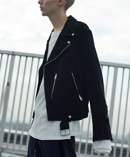 CASPER JOHN AIVER（キャスパージョンアイバー）の「CASPER JOHN AIVER  スウェードダブルライダース（ライダースジャケット・メンズ・ブラック/ベージュ・MEDIUM/LARGE）」の16枚目の写真