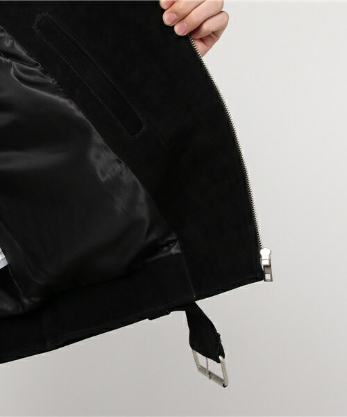 CASPER JOHN AIVER（キャスパージョンアイバー）の「CASPER JOHN AIVER  スウェードダブルライダース（ライダースジャケット・メンズ・ブラック/ベージュ・MEDIUM/LARGE）」の8枚目の写真