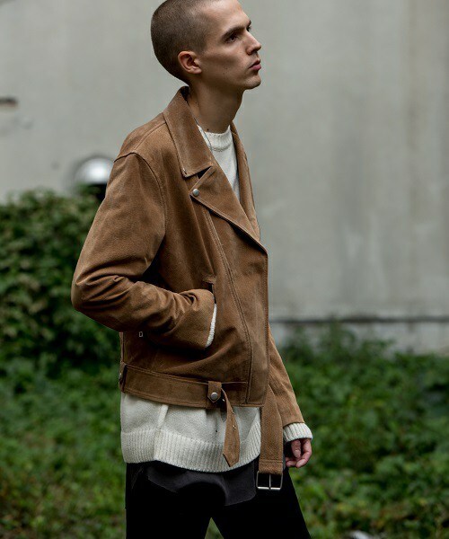 CASPER JOHN AIVER（キャスパージョンアイバー）の「CASPER JOHN AIVER  スウェードダブルライダース（ライダースジャケット・メンズ・ブラック/ベージュ・MEDIUM/LARGE）」の18枚目の写真